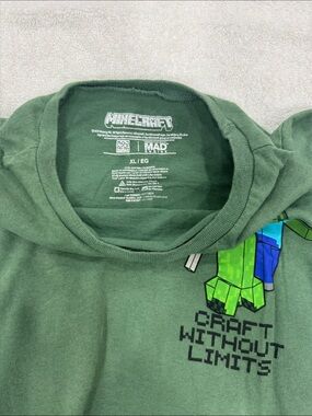 Minecraft Kids Green Short Sleeve Graphic Tee - Craft Without Limits